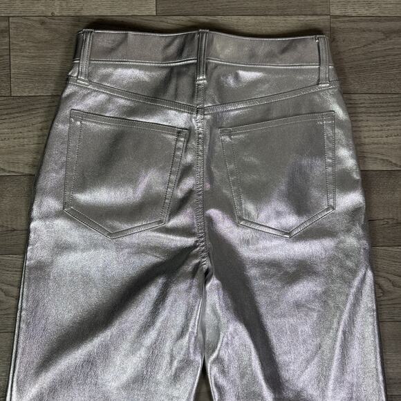 Abercrombie & Fitch The 90s Relaxed High Rise Straight Pants Silver sz 25/0 - Picture 8 of 8